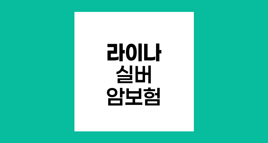 라이나 실버 암보험 핵심 특장점과 상세 정보