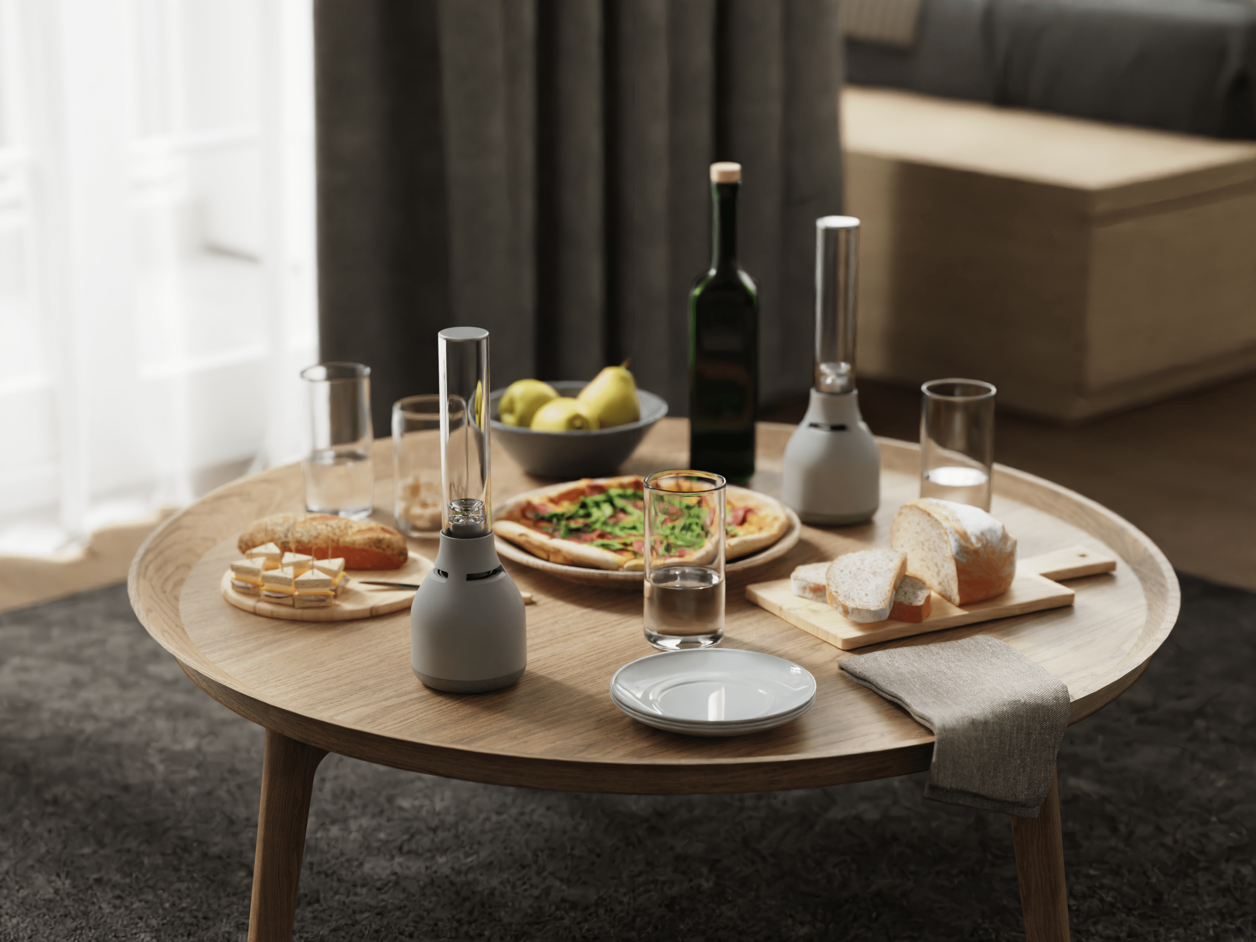 식탁 위 블루투스 스피커 LSPX-S3