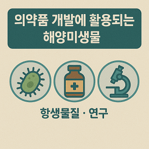 의약품 개발에 활용되는 해양미생물 관련 사진