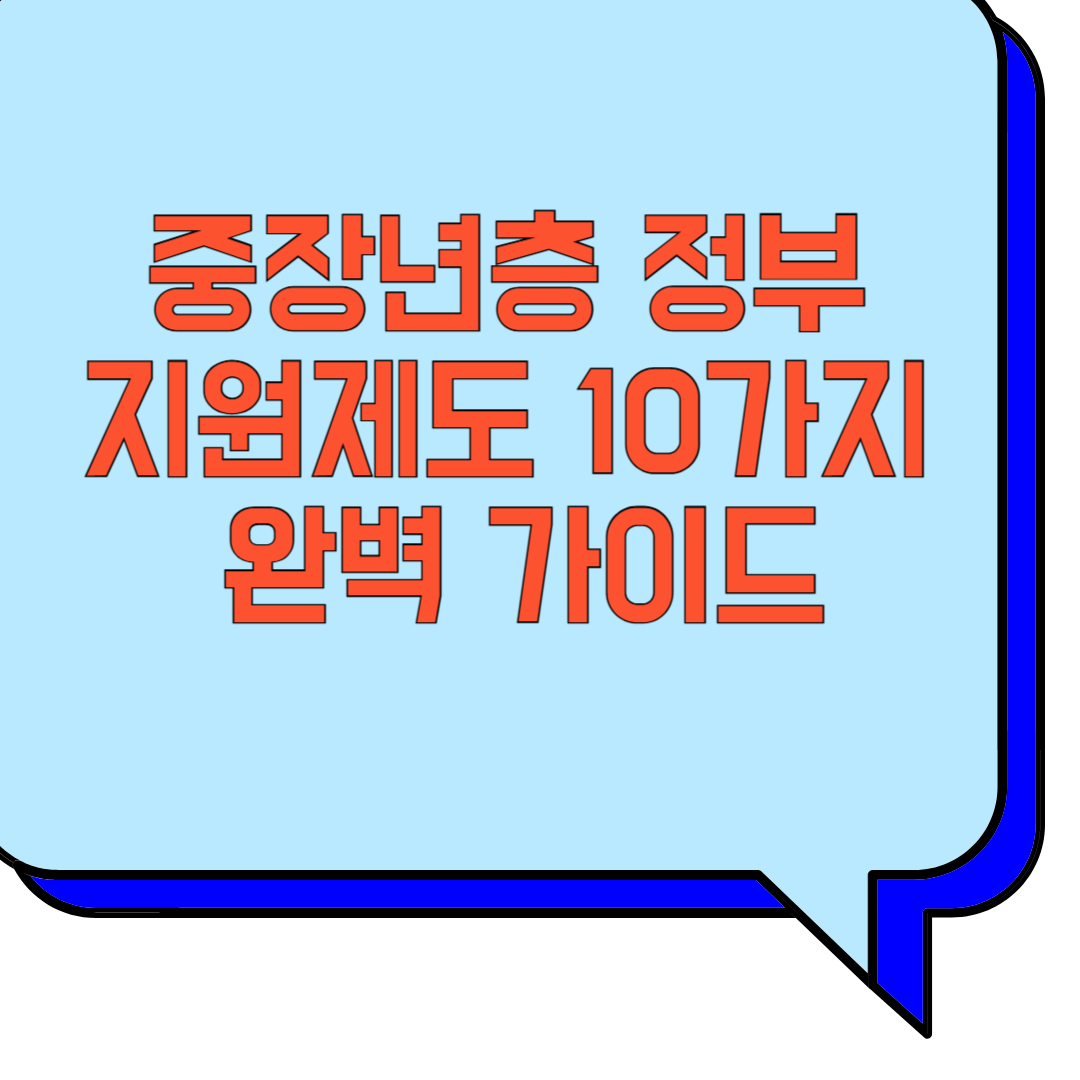중장년층 정부지원제도 10가지 완벽 가이드 관련 이미지 사진