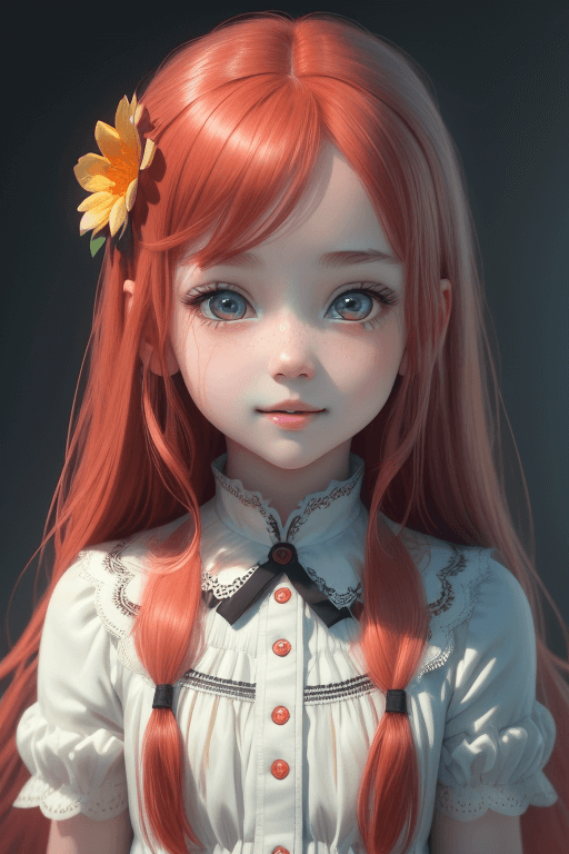 Playground AI로 생성한 그림(2) - 환하게 웃는 소녀