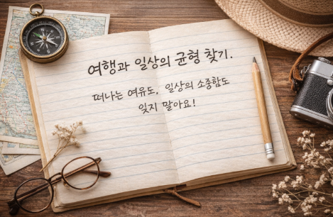 여행과 일상의 균형 찾기 이미지