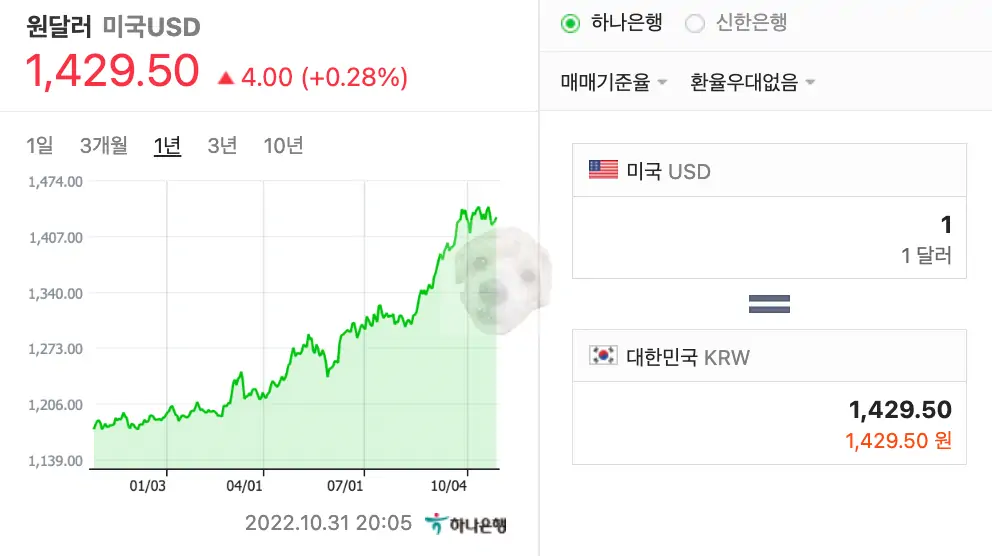 환율 차트 사진