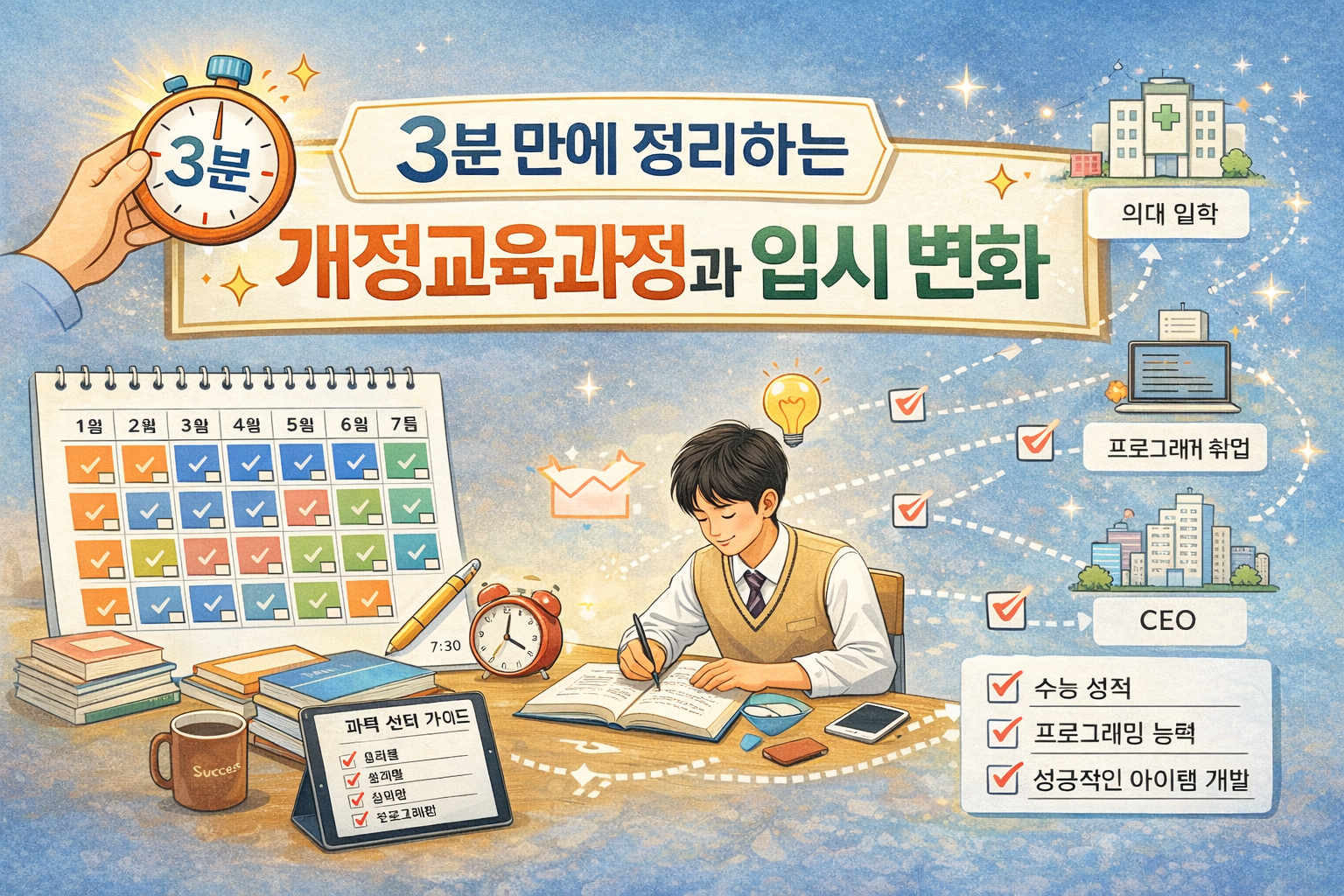 3분 만에 정리하는 개정교육과정과 입시 변화 이미지