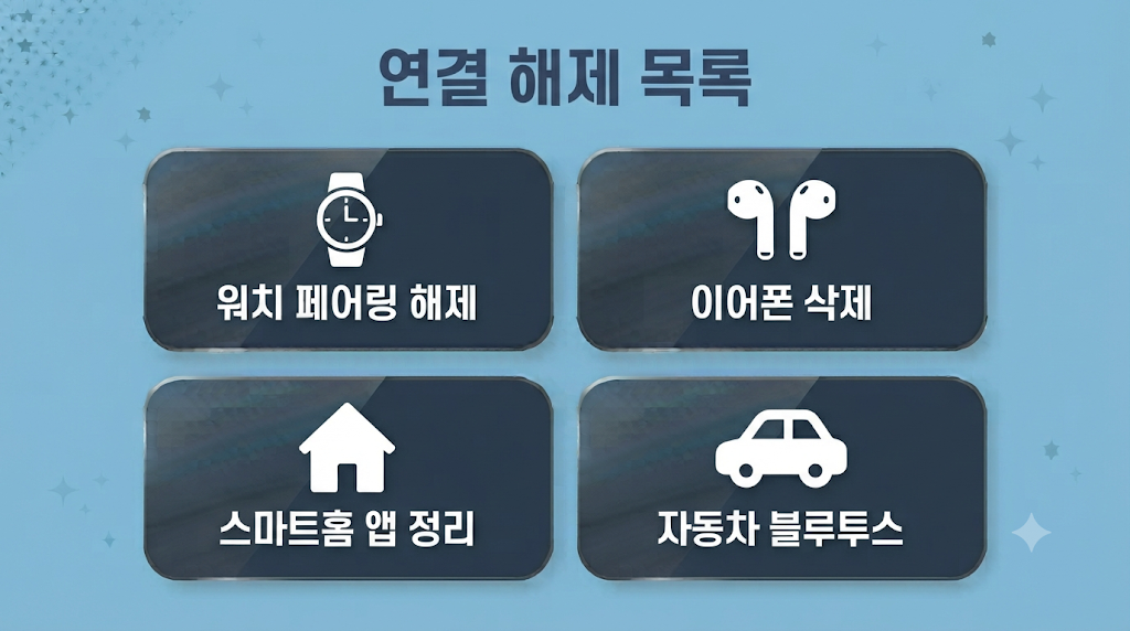 연결된 기기 해제 목록