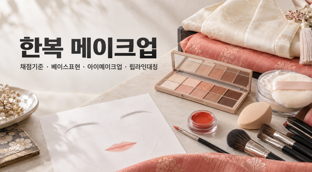 한복 메이크업 실기 사진