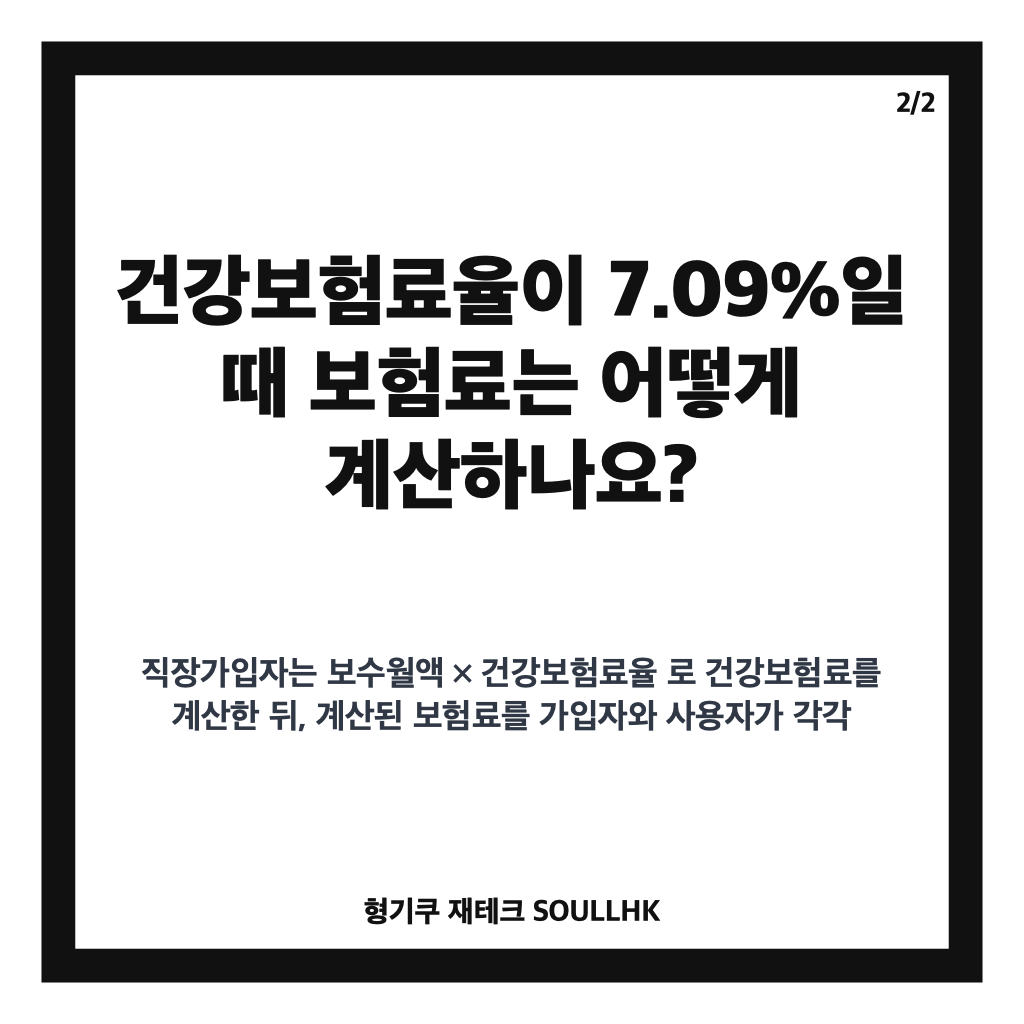 건강보험료율 동결, 7.09% 유지 배경과 보험료 변화 확인하기 카드뉴스 3