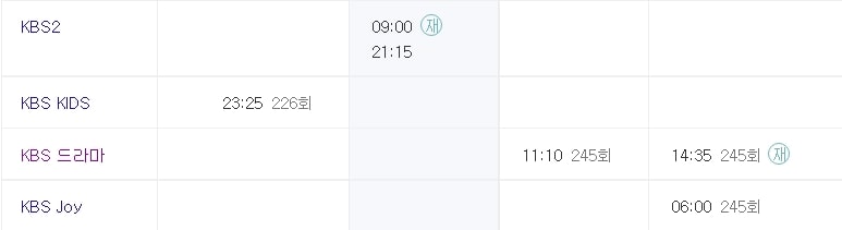 살림남2 편성채널 시간표