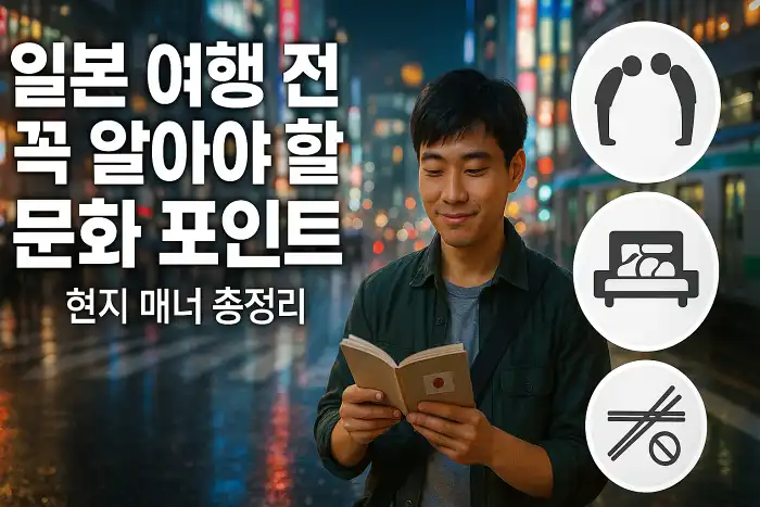 일본 여행 전 꼭 알아야 할 문화 포인트