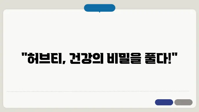 허브티의 효능과 종류