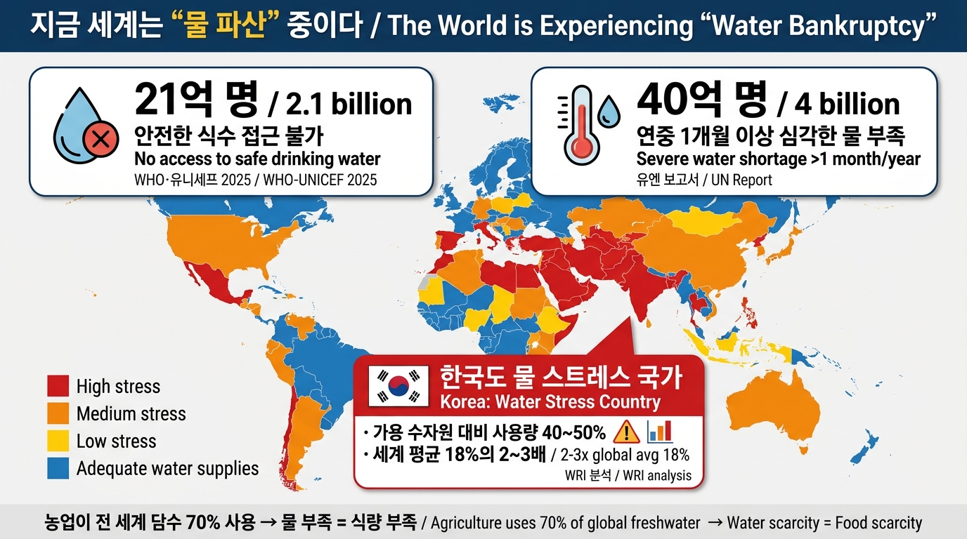 워터 뱅크럽시 &mdash; 지금 세계는 "물 파산" 중이다