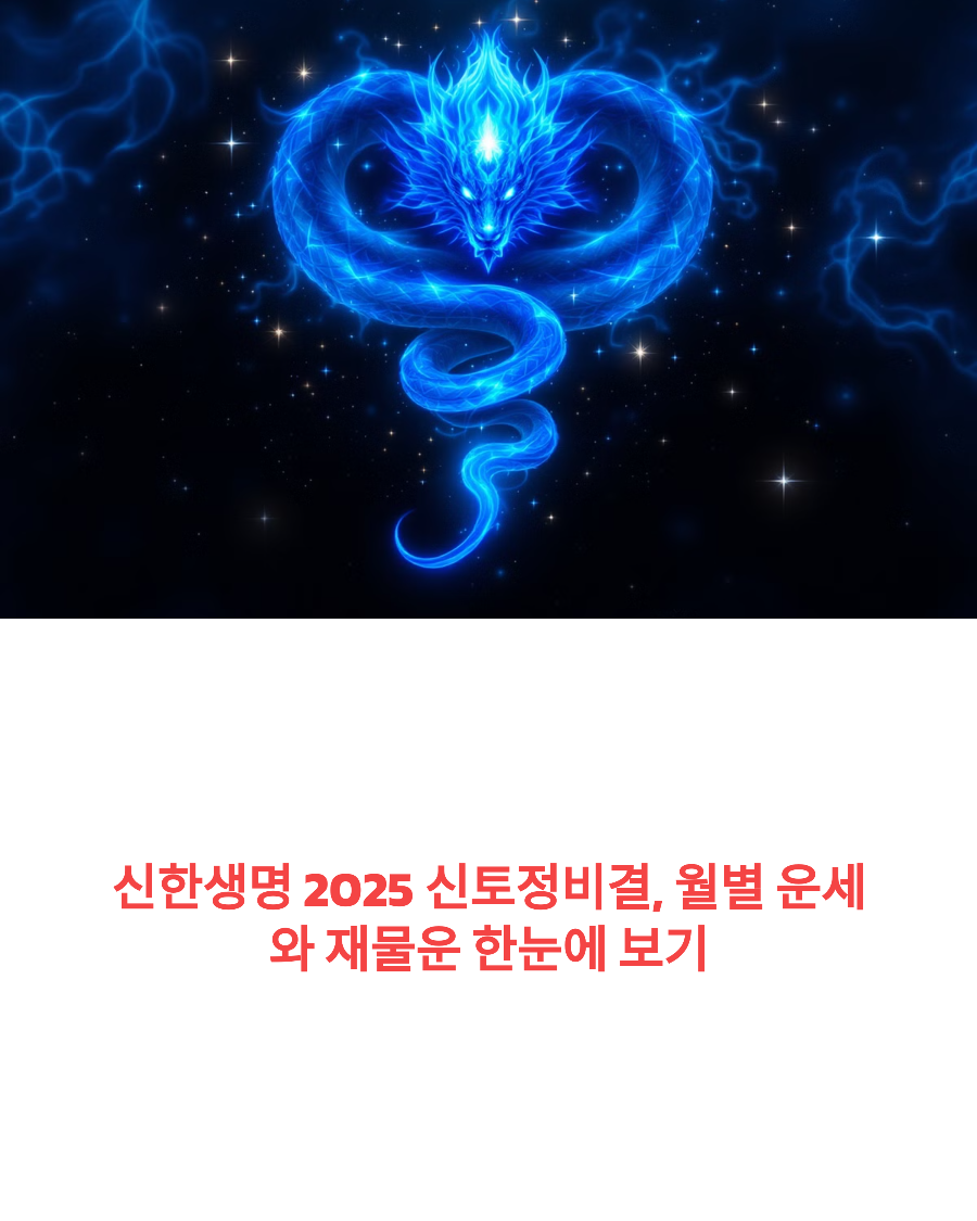 신한생명 2025 신토정비결, 월별 운세와 재물운 한눈에 보기