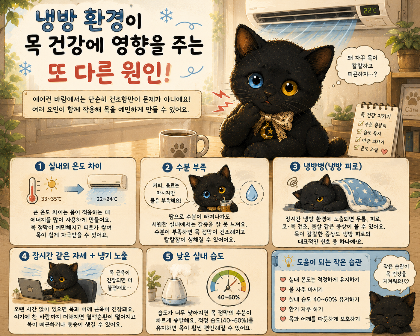 냉방 환경이 목 건강에 영향을 주는 또 다른 원인