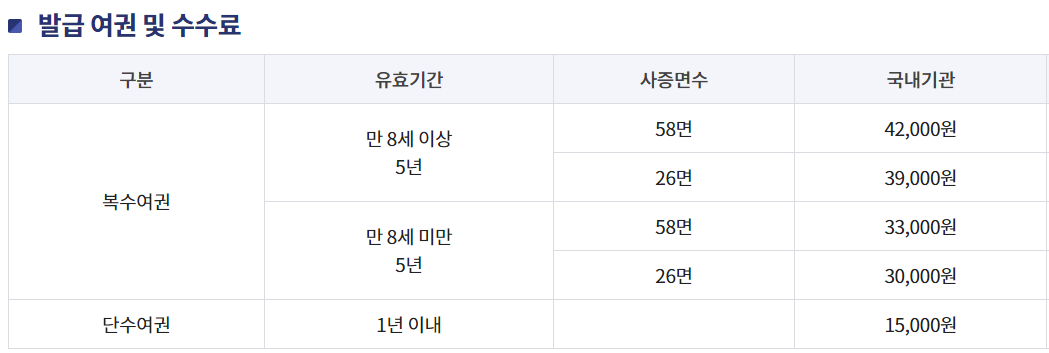 미성년자 여권 발급 신청서류 준비물 재발급