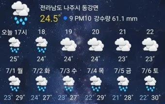 양평 강수 예측 세미원 산책 동선 우산 대여 정보_20