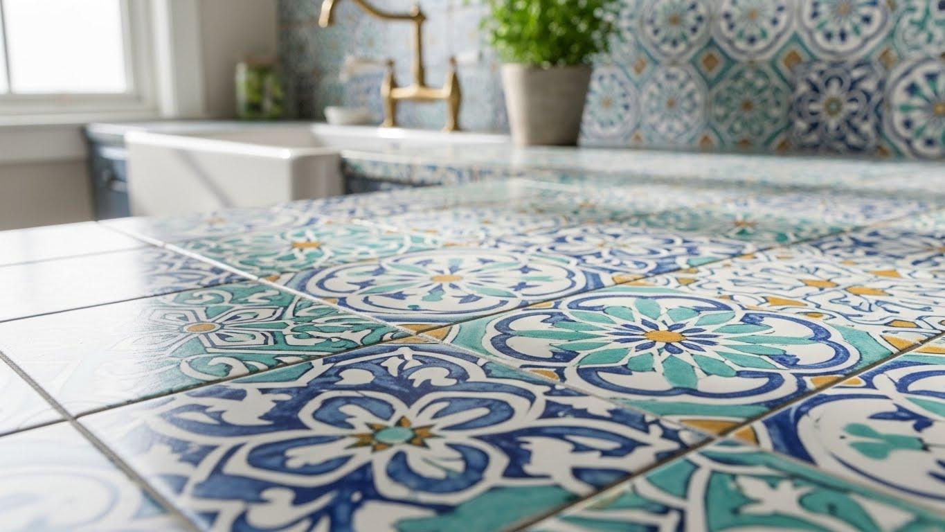 예쁜 부엌 인테리어 타일