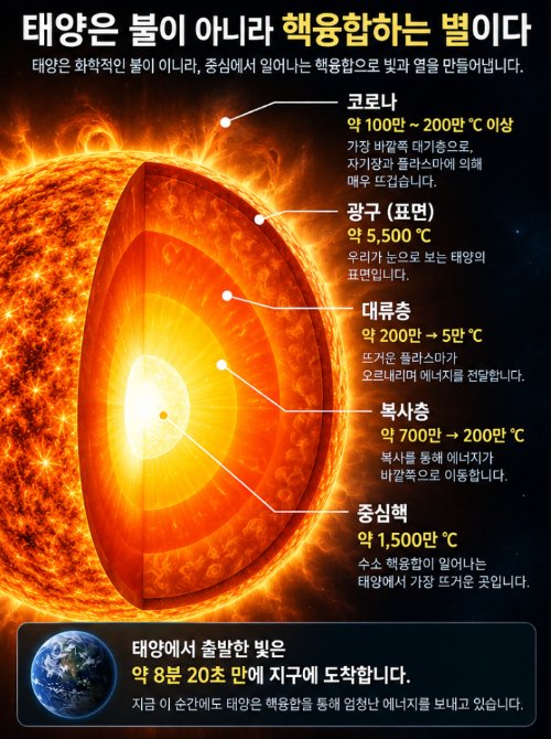 태양 에너지, 불이 없는데 어떻게 빛과 열을 만들까?