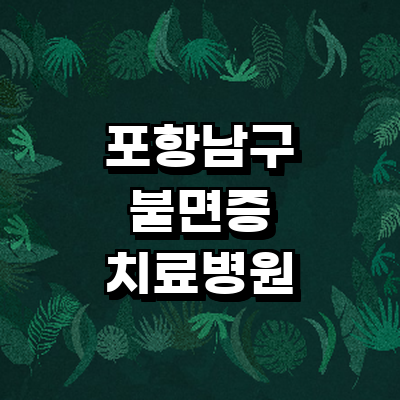 포항시 남구 불면증