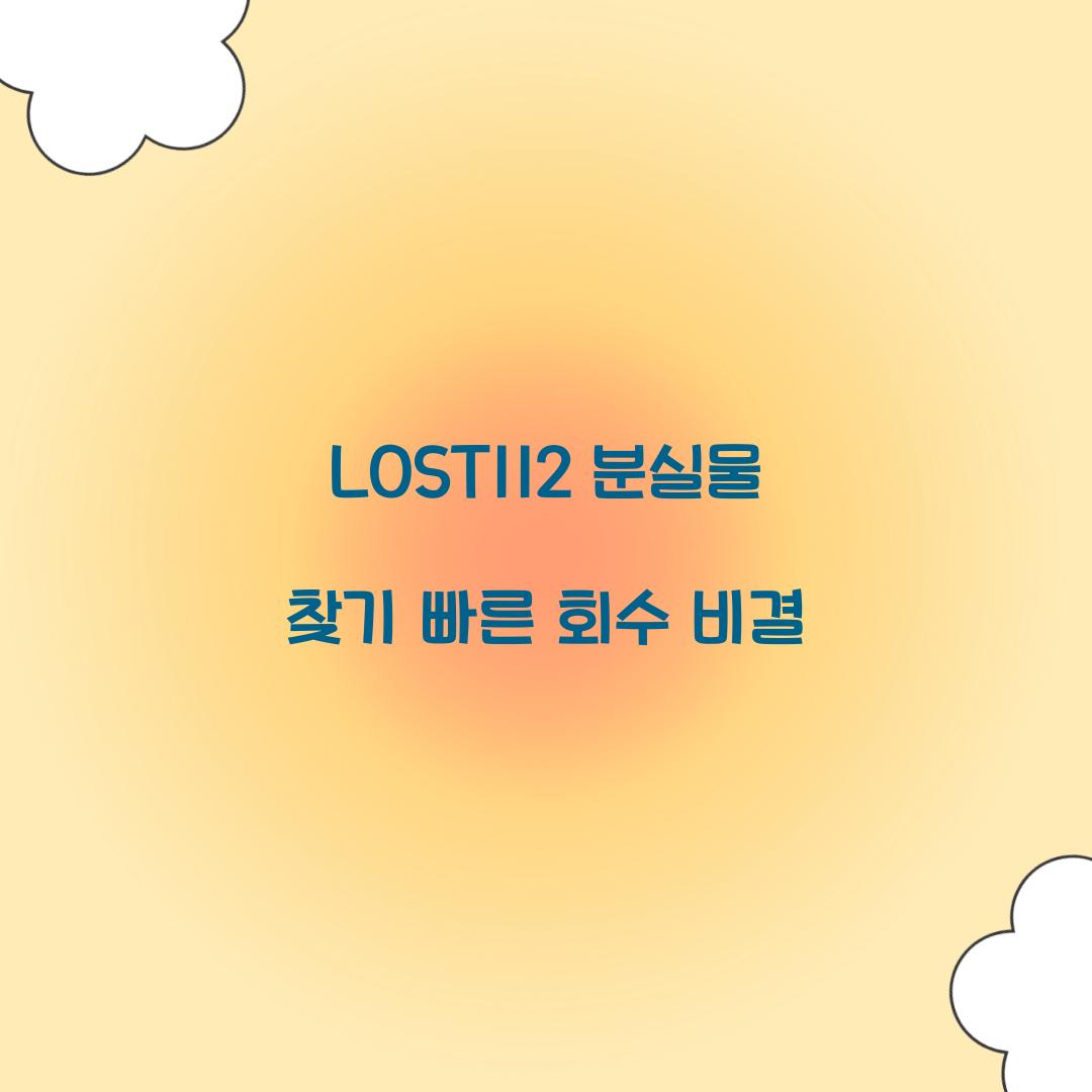 LOST112 분실물 찾기