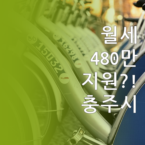 충주시 청년 대상 월세 최대 480만..
