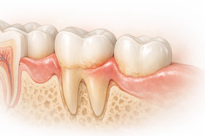 잇몸이 내려 앉을 때