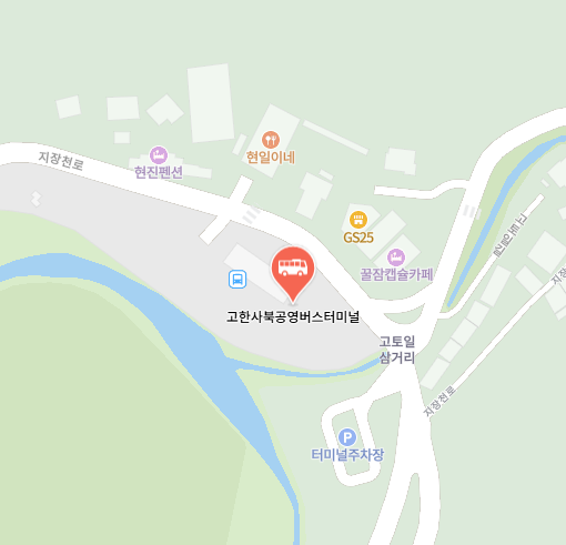 고한사북공영버스터미널 위치-지도