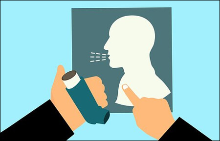 호흡기 질환 일러스트