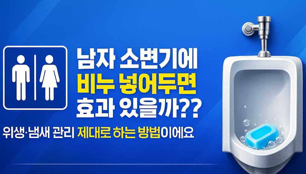 소변기 위생 관리 사진