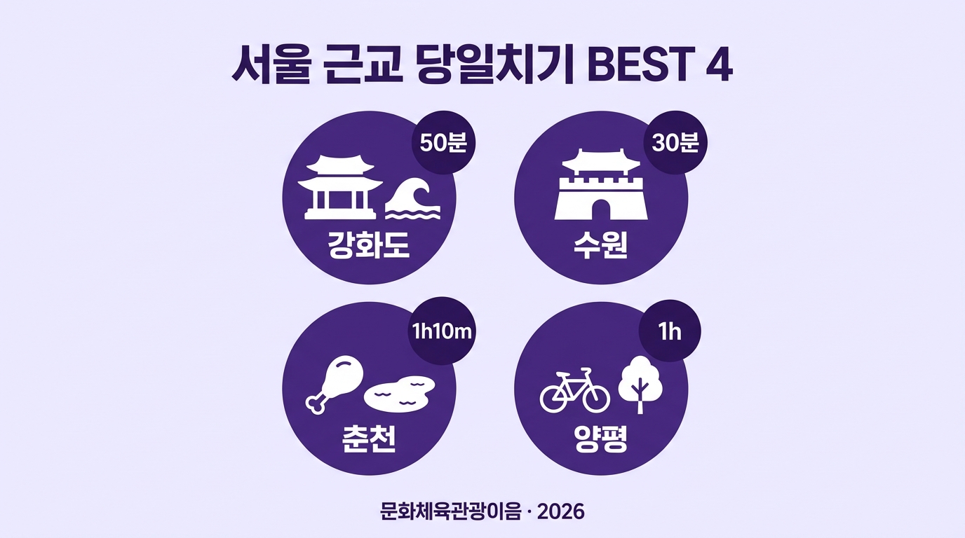 서울 근교 당일치기 여행지 4곳