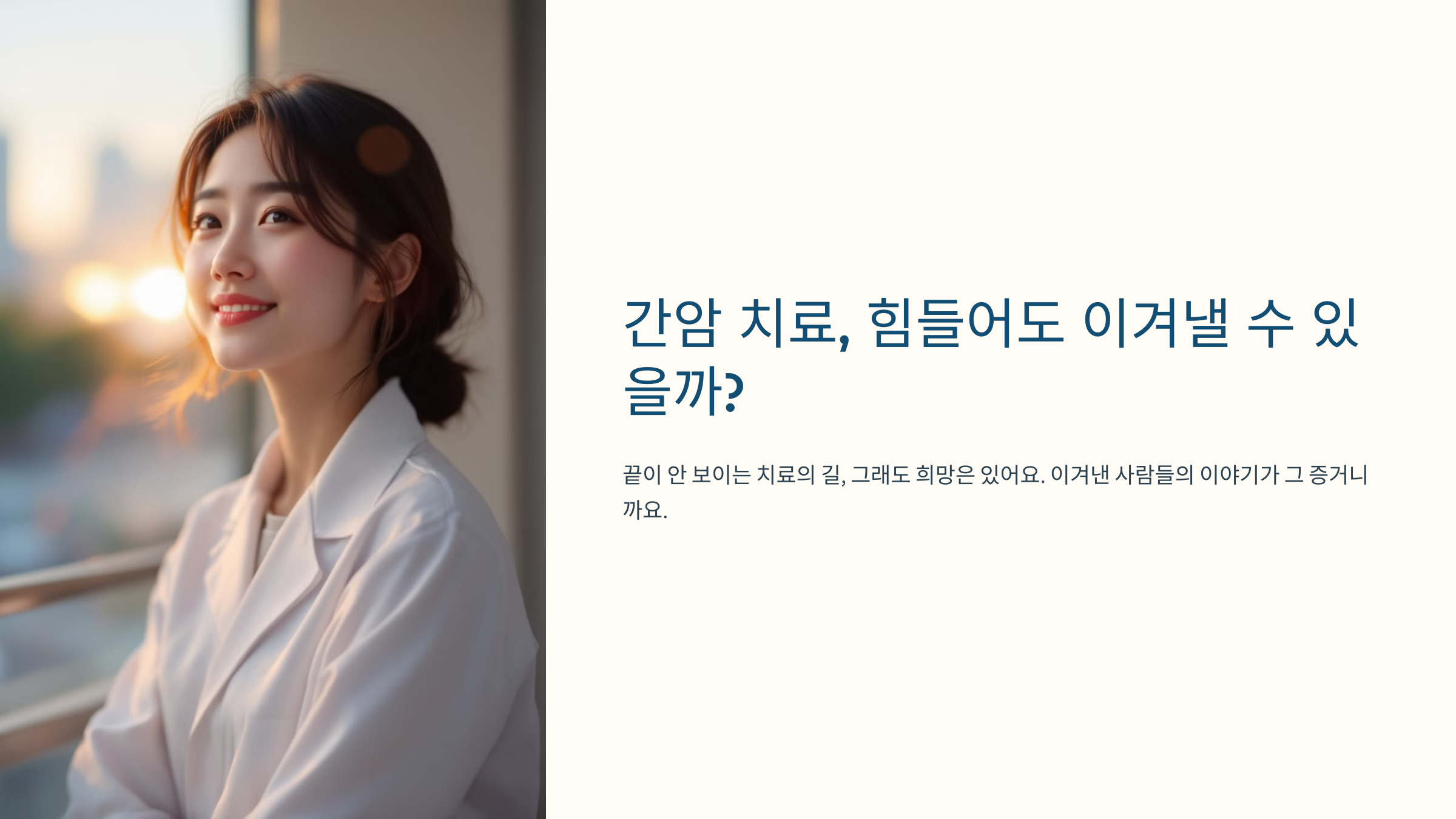 간암 치료, 힘들어도 이겨낼 수 있을까?