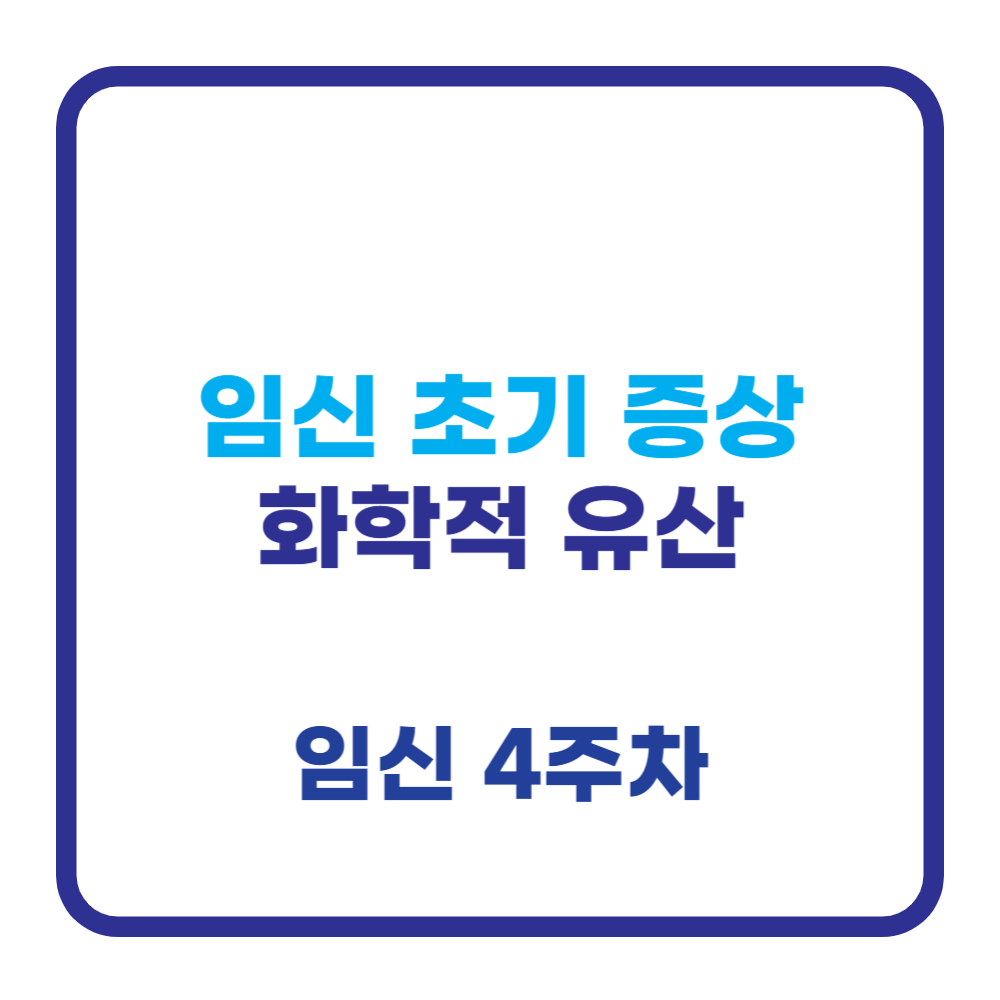 임신 극초기 증상과 화학적 유산 후기 (임신 4주차)
