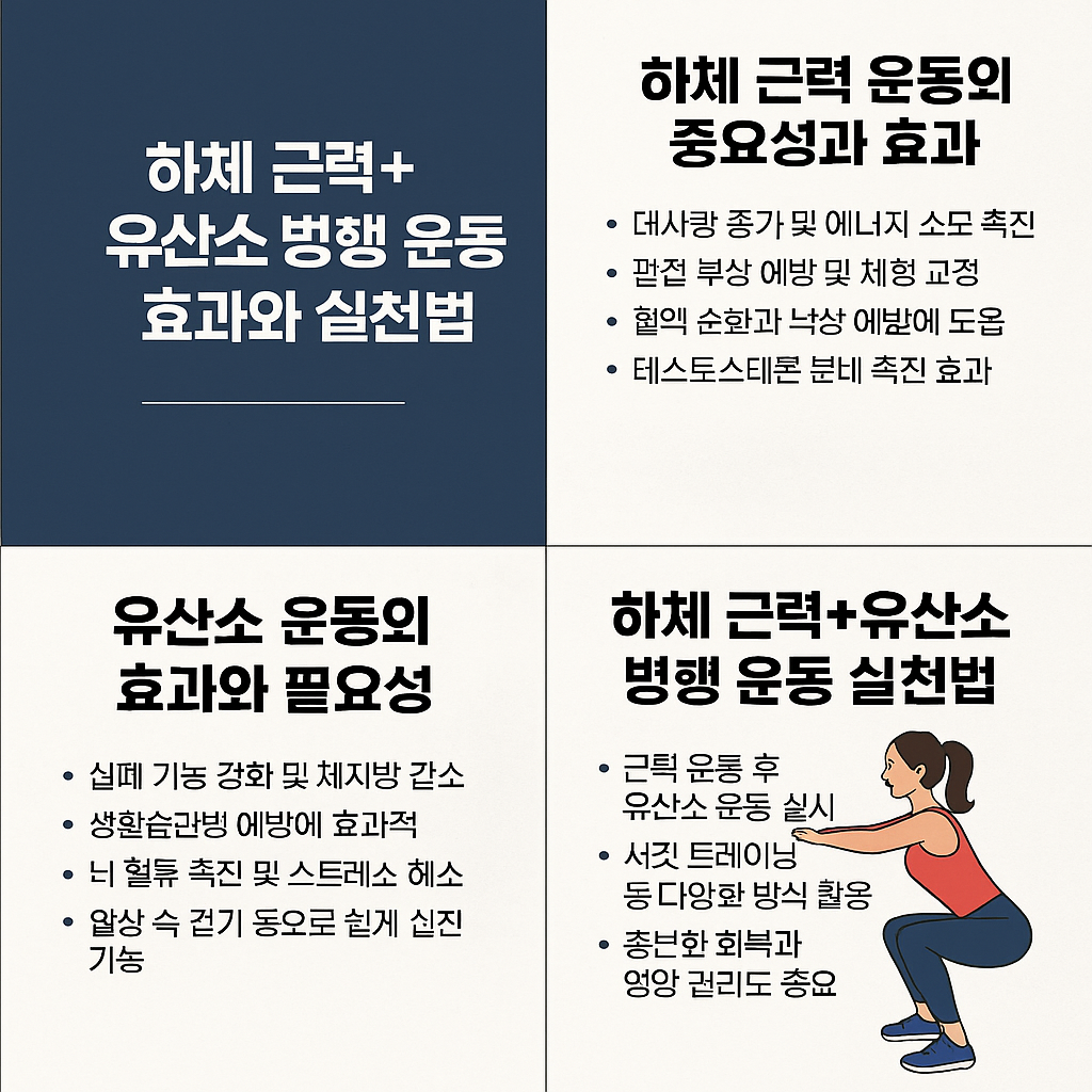 하체 근력+유산소 병행 운동