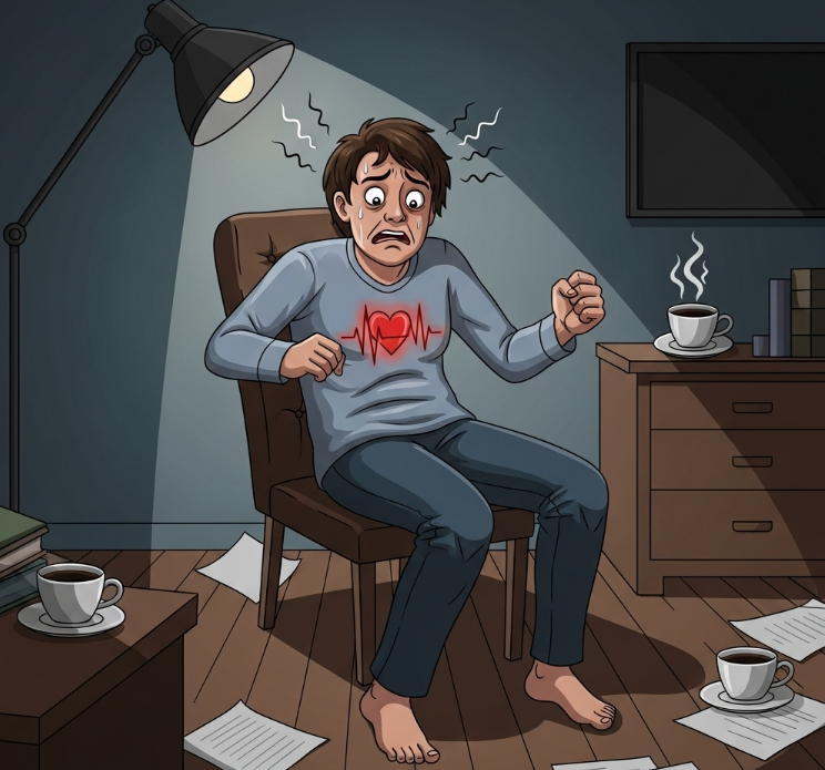 잠 못 드는 밤, 심장이 터질 듯 이미지