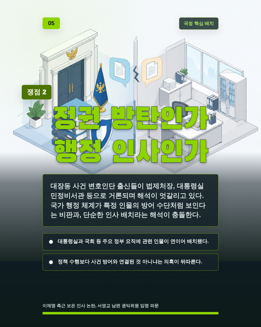 정권 방탄인가 행정 인사인가