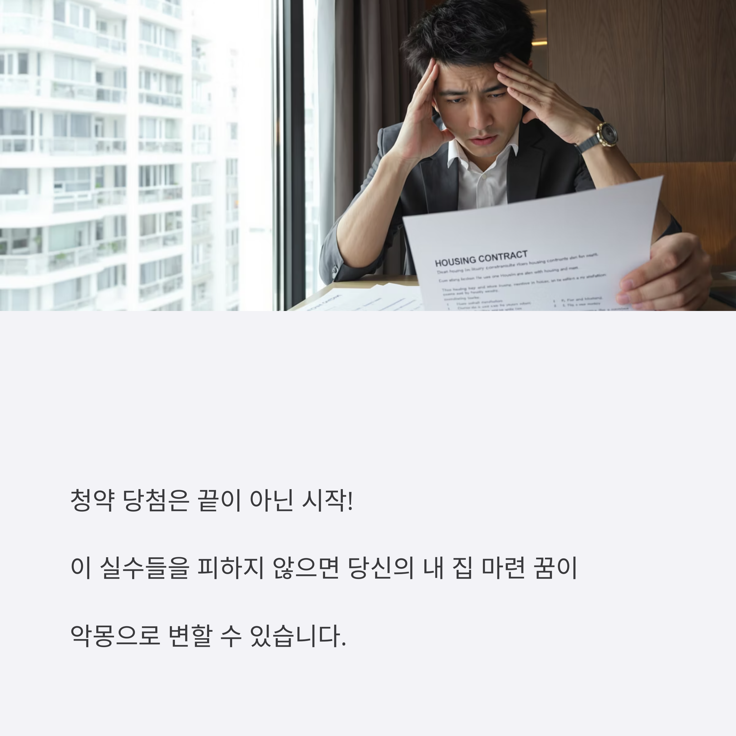 청약 당첨 후 후회하는 이유? 인생 꼬이게 만든 실수 TOP 3