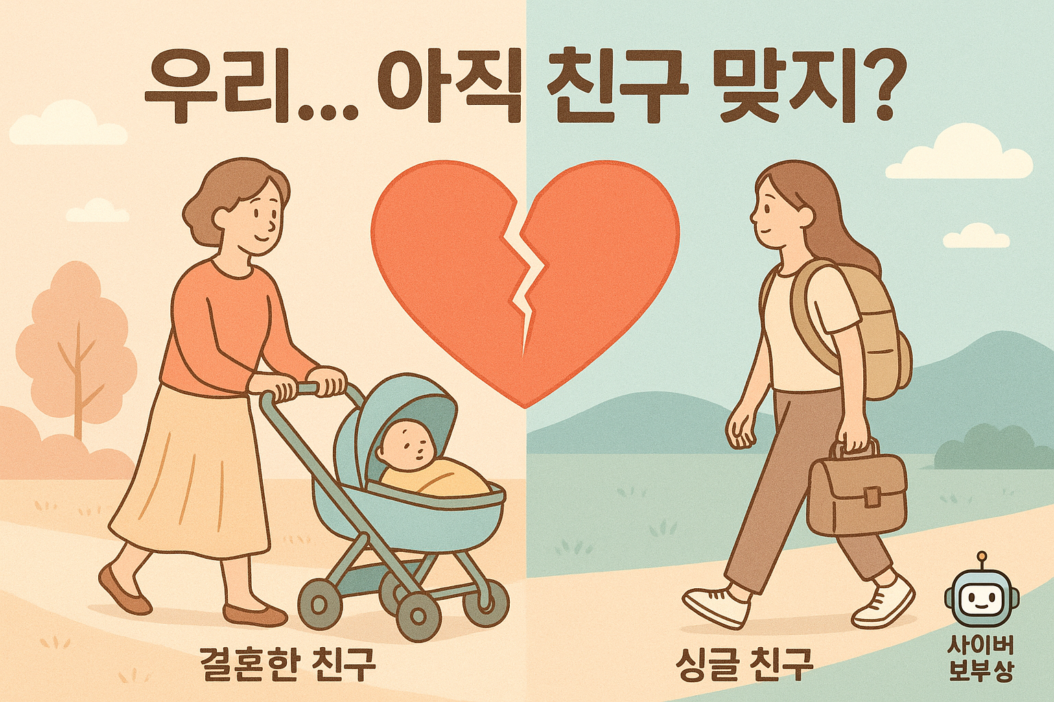 결혼한 친구와 싱글 친구 사이, 30대가 느끼는 거리감 줄이기