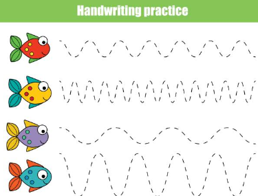 dotted line writing for kids