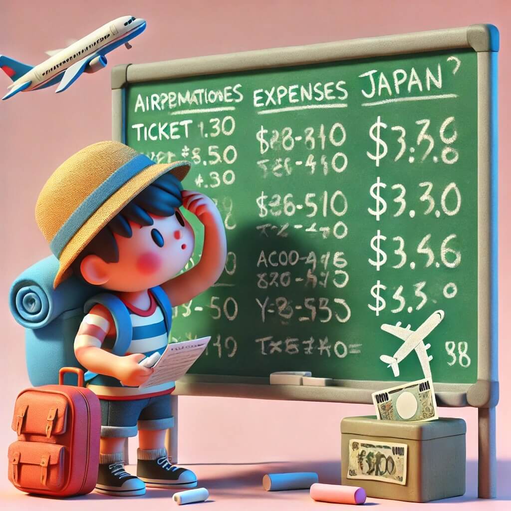 일본여행 경비 도쿄편: 2박 3일, 3박 4일 등 예산 및 경비 정약법