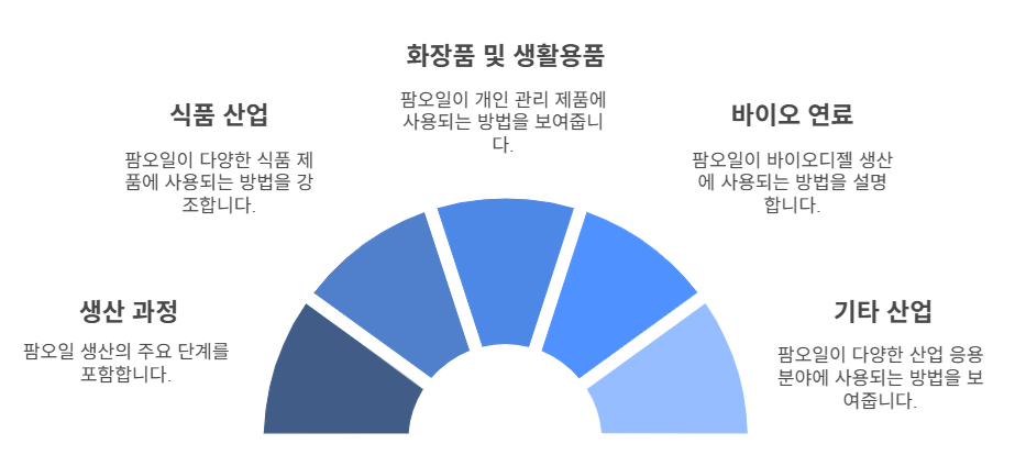 팜오일 생산 및 다양한 산업 응용 분야