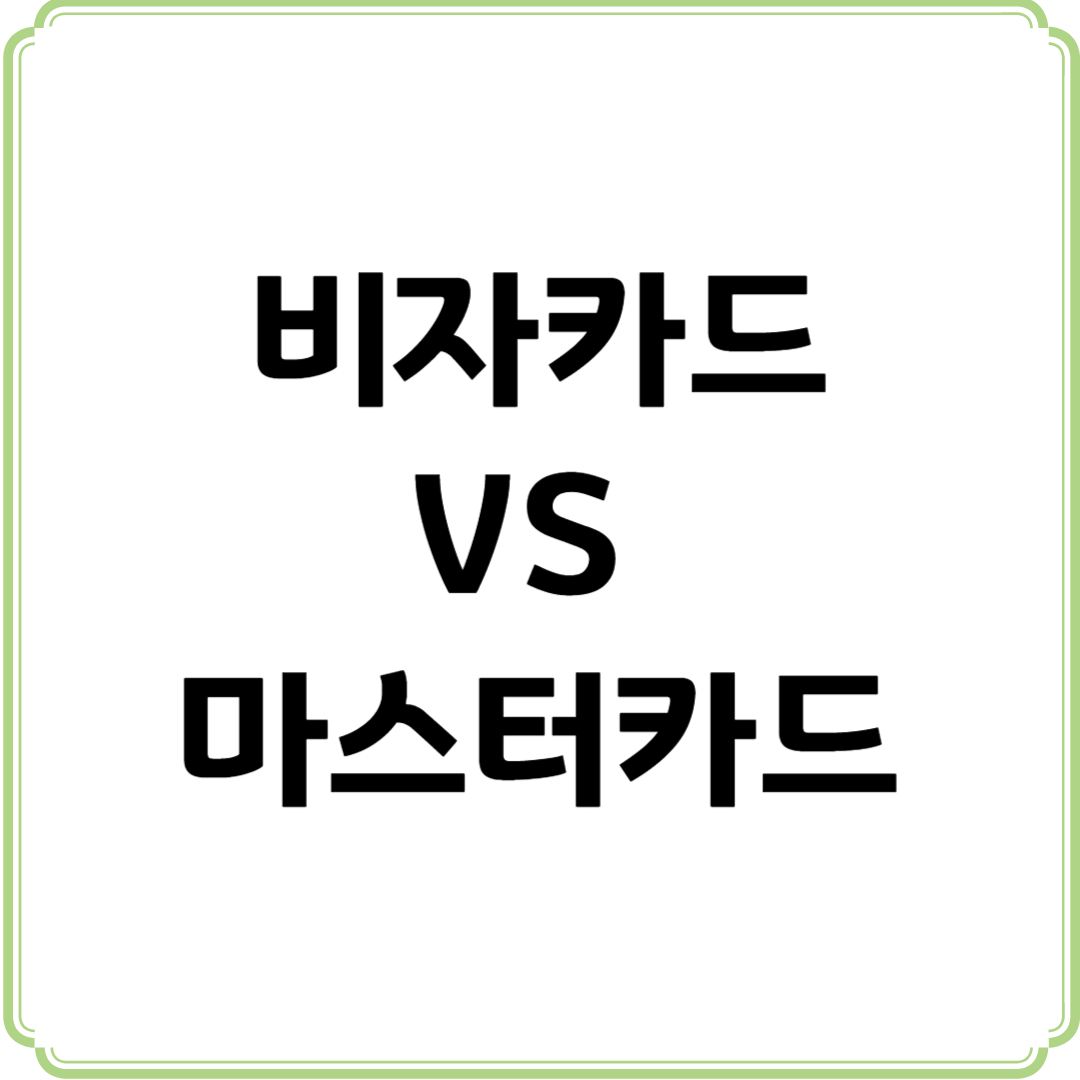 비자카드 마스터카드