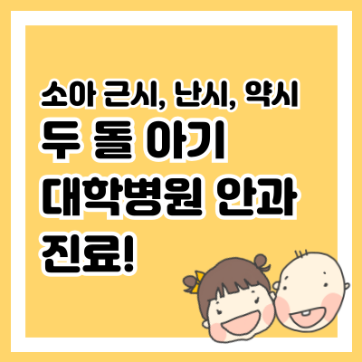 두 돌 아기 대학 병원 안과 진료