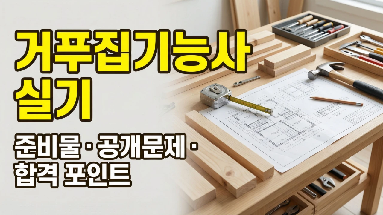 거푸집기능사 실기 준비물 공개문제 합격 포인트 대표이미지