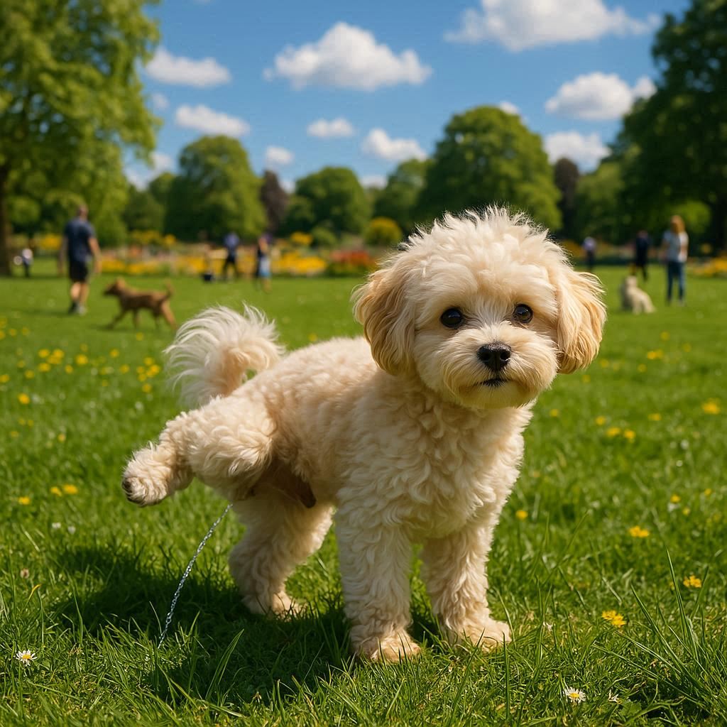 공원에-서서-소변을-보는-강아지