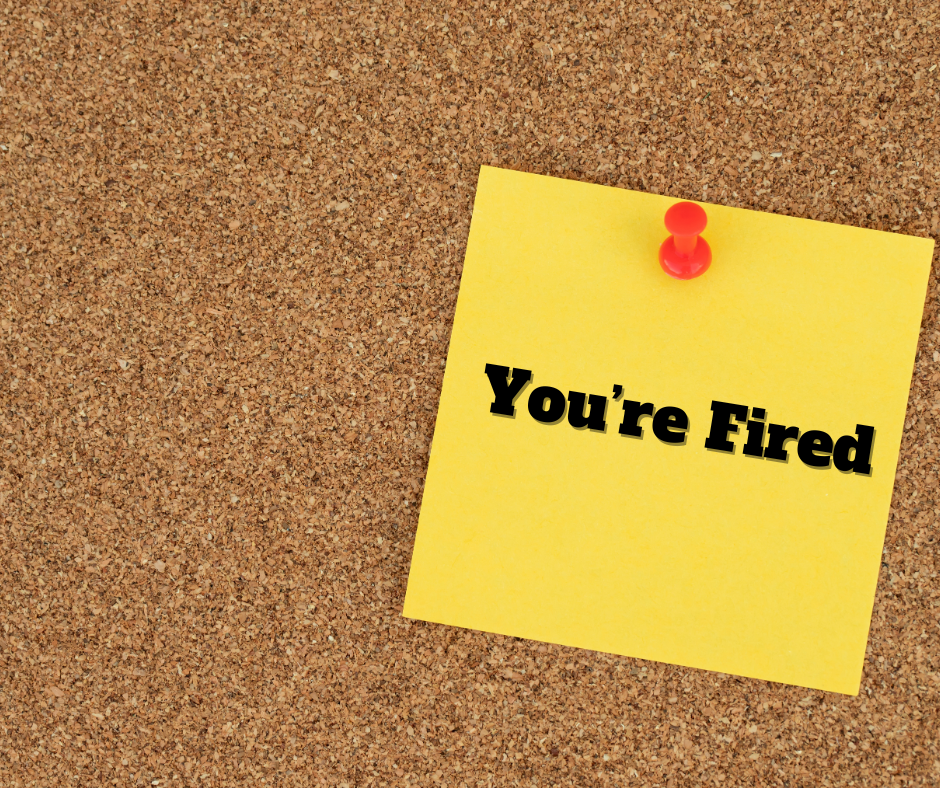 you're fire 해고 메시지