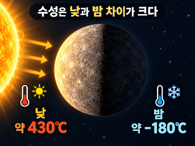 수성 온도, 태양과 가장 가까운데 왜 가장 뜨겁지 않을까?
