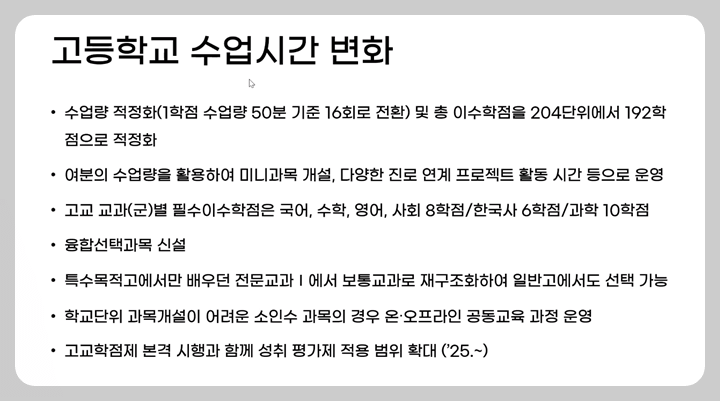 2022 개정 교육과정