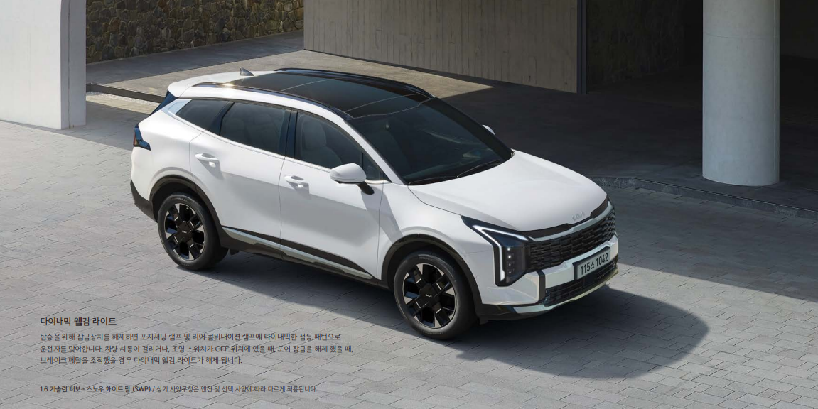 더 뉴 스포티지 풀체인지 웰컴 라이트