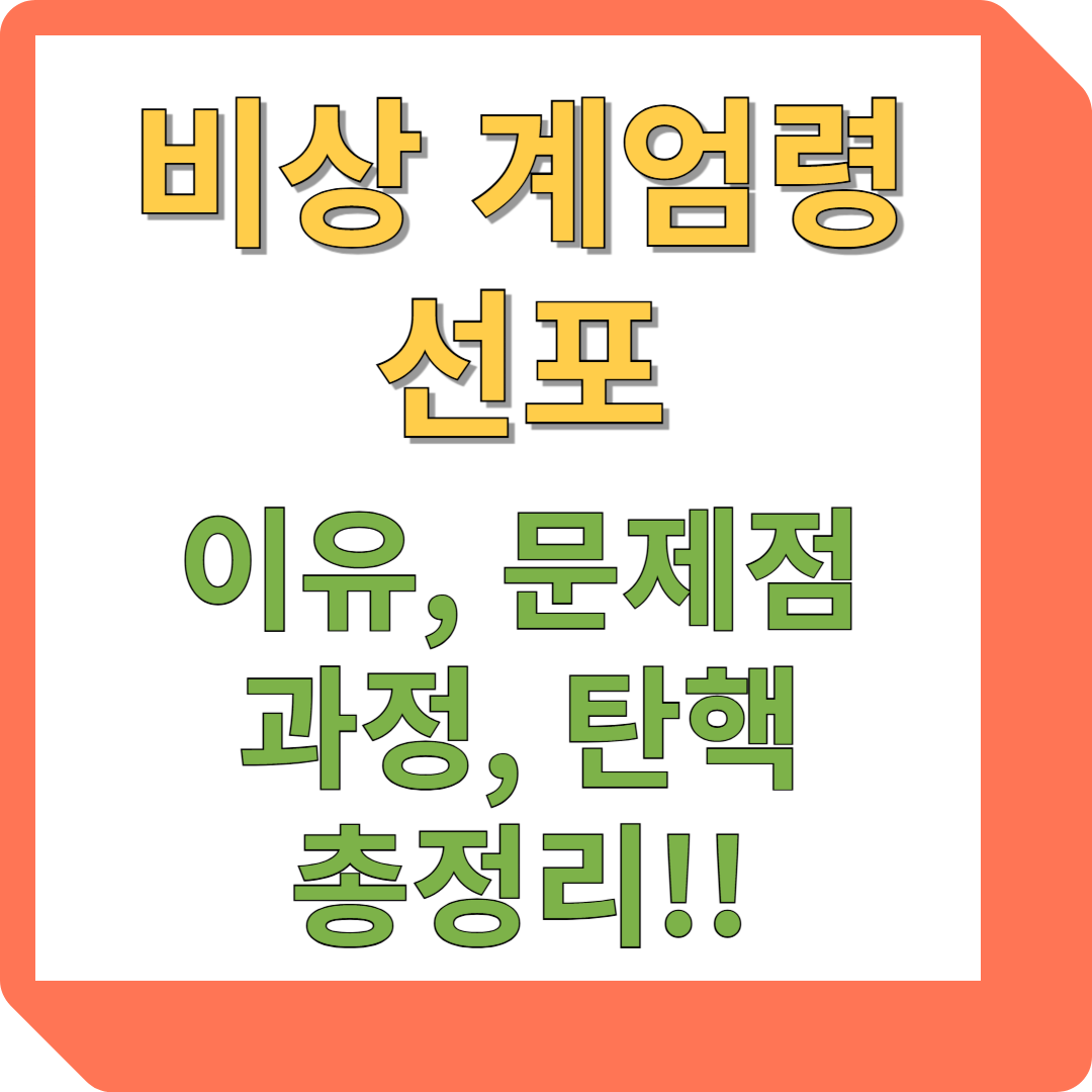 비상 계엄령 선포