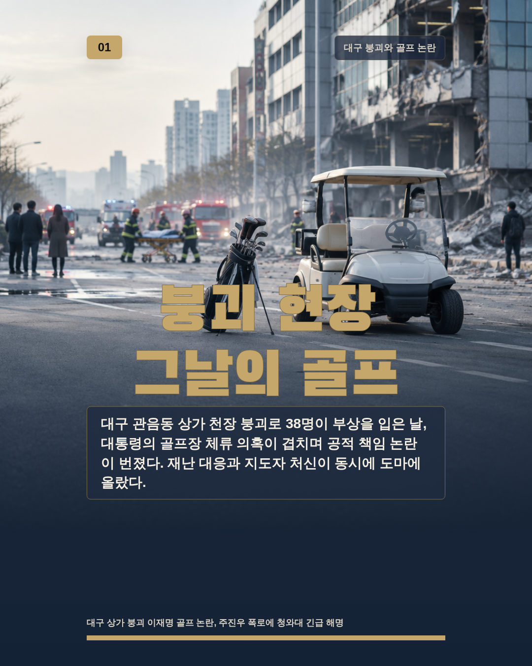 붕괴 현장 그날의 골프