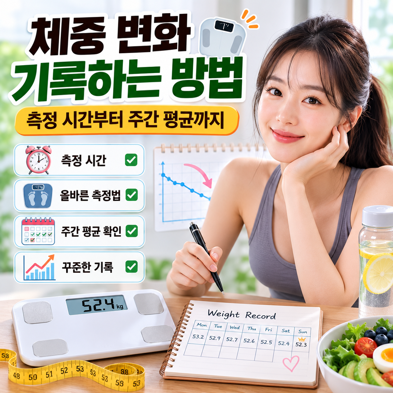 체중 변화 기록하는 방법